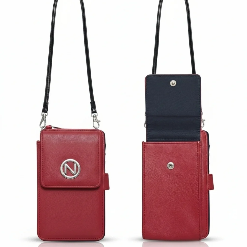 Nautica Red RFID Protected Phone Crossbody Wallet - Like New! ❤️